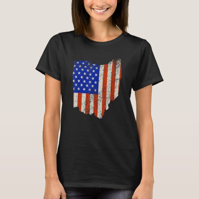 Camiseta Ohio Home Usa Flag (Frente)