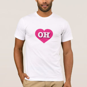 Camiseta Ohio Hot Pink Heart - Big Love