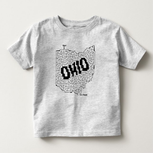 Camiseta Ohio Maze Quebra-cabeça (Frente)