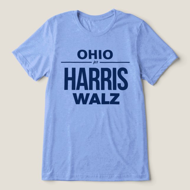 Camiseta Ohio para Harris Walz (Design frontal)