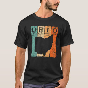 Camiseta Ohio Periódicos Mesa Elements State Of Ohio Map Ne