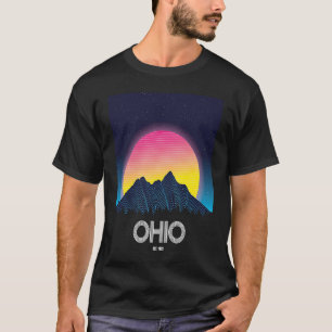 Camiseta Ohio Retro Vintage Mountain Grid 80s 90s