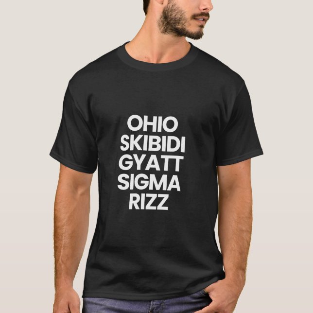 Camiseta Ohio Skibidi Gyatt Sigma Rizz (Frente)
