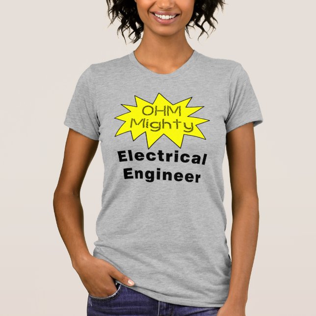 Camiseta Ohm poderoso Engenheiro elétrico (Frente)