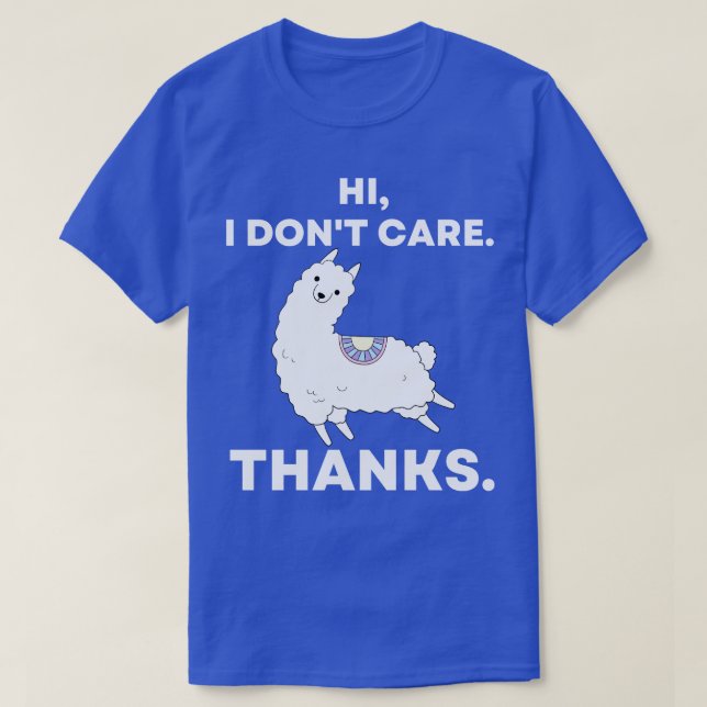 Camiseta Oi, eu não sou Obrigado Sarcastic Funny Llama (Frente do Design)