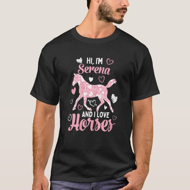 Camiseta Oi Eu Sou Serena E Eu Amo Cavalos  Coraçãozinho Fo (Frente)