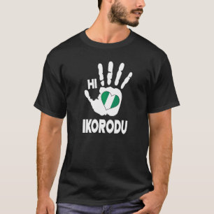 Camiseta Oi Ikorodu Com Bandeira Nigeriana Em Um Ikor De Am