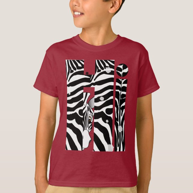 Camiseta "Oi" Zebra Black/White Stripes Abstrato Trendy (Frente)