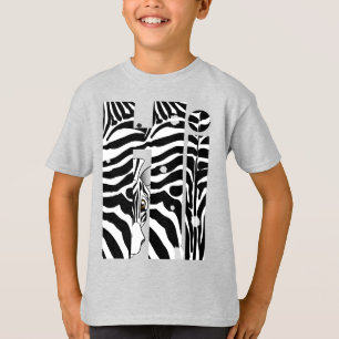 Camiseta "Oi" Zebra Black/White Stripes Abstrato Trendy