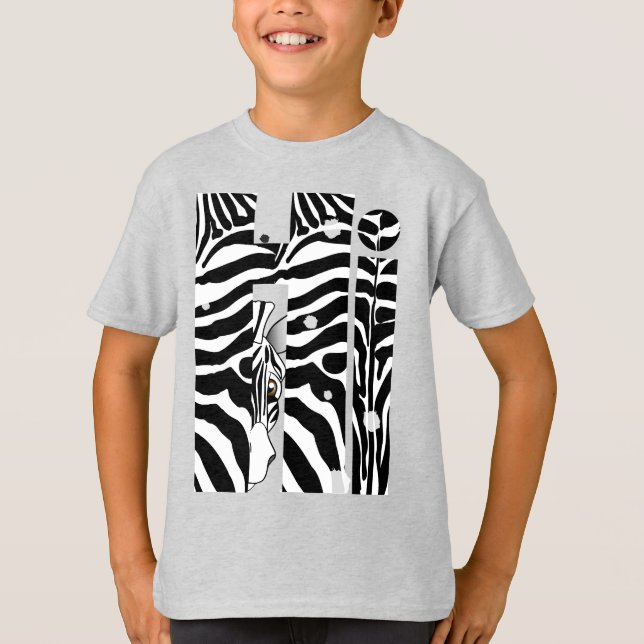 Camiseta "Oi" Zebra Black/White Stripes Abstrato Trendy (Frente)