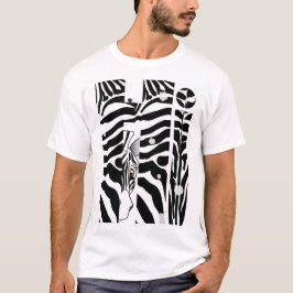 Camiseta "Oi" Zebra Black/White Stripes Abstrato Trendy