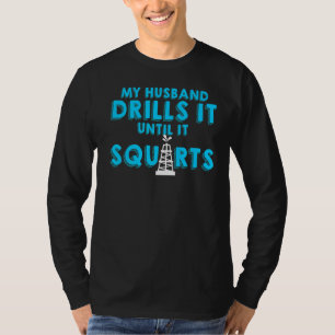 Camiseta Oil Rig Worker Husband Wife Eua American Gas Oilfi