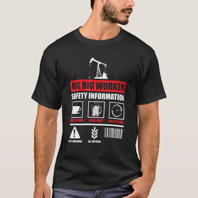 Camiseta Oil Rig Worker Plan Usa American Gas Oilfield 2 (Frente)