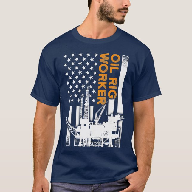Camiseta Oil Rig Worker Training USA American Gas (Frente)