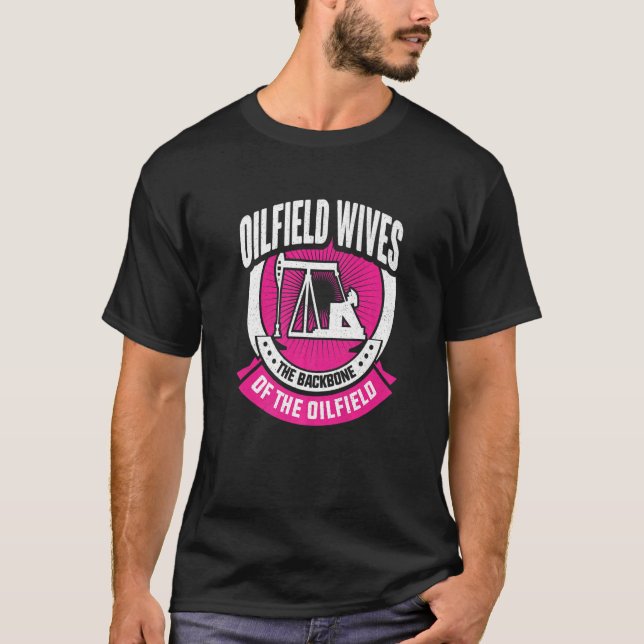 Camiseta Oilfeild Oilfield Trash Namorada Oilfield Wife (Frente)