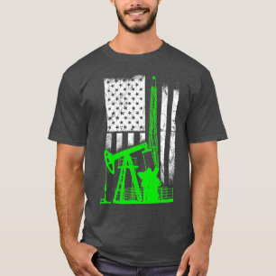 Camiseta Oilfield Flag EUA Dia de São Patrício Rig