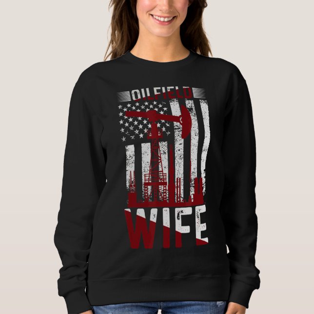 Camiseta Oilfield Worker Rig Roughneck Oilfield Wife (Frente)