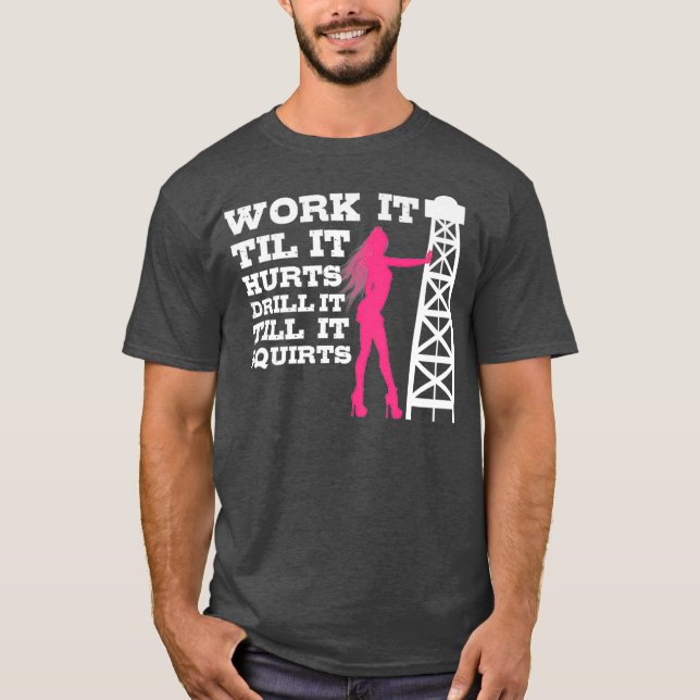 Camiseta Oilfield Workers Oferece Design Rig Roughneck (Frente)