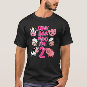 Camiseta Oink Baa Moo Im Duas segundos aniversários De Faze