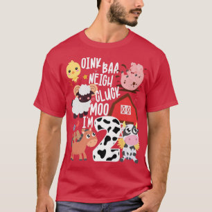 Camiseta Oink Baa Neigh Cluck Moo Eu sou 22 Farmer segundo 