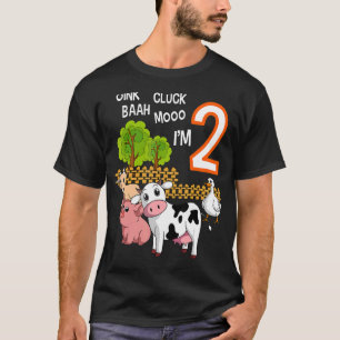 Camiseta Oink Cluck Baah Mooo Eu sou 2 Fazendas segundo Ani