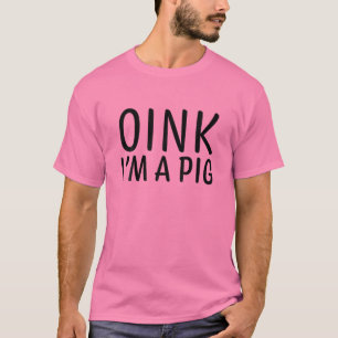 Camiseta Oink, eu sou um porco, uma fantasia de Halloween s