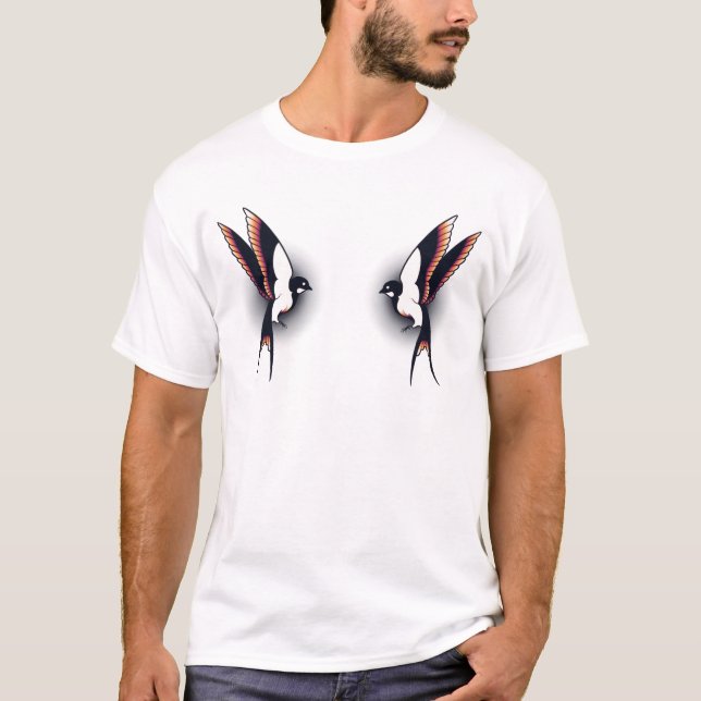 Camiseta Oiseaux style traditionnel old-school tattoo (Frente)