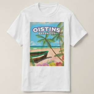 Camiseta Oistins Barbados poster de praia