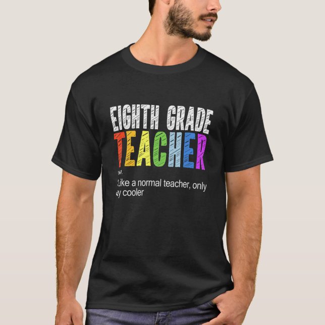 Camiseta Oitavo Grau Definição De Professores De Volta À Es (Frente)