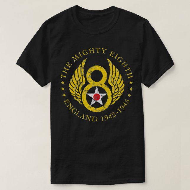 Camiseta Oitavo Oitavo - Oitava Força Aérea USAAF B-17 & B- (Frente do Design)