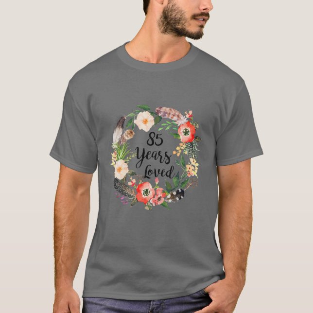 Camiseta Oitenta E Cinco Anos De Amo, Oitenta E Cinco Prese (Frente)