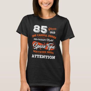 Camiseta Oitenta e cinco anos Um cuidadoso proprietário oit
