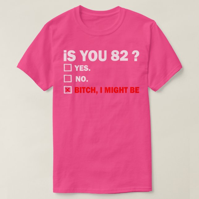 Camiseta oitenta e dois de 82 anos de idade, aniversário de (Frente do Design)