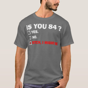 Camiseta oitenta e quatro 84 anos de idade, aniversário de