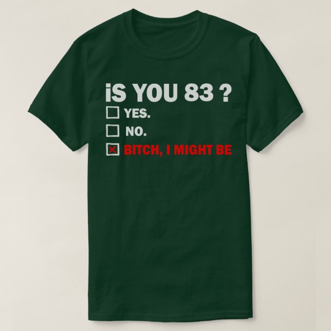 Camiseta oitenta e três anos e oitenta e três anos (Frente do Design)
