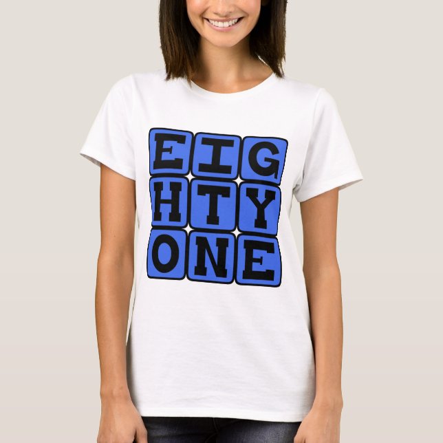 Camiseta Oitenta e Um, Número 81 (Frente)