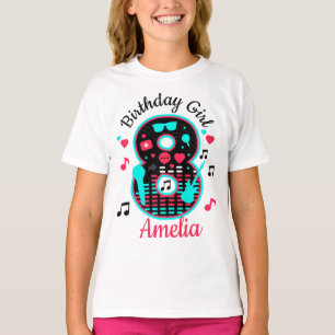 Camiseta Oito aniversariantes Música 8