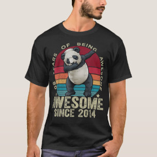 Camiseta Oito Anos Dabbing Panda 8º Aniversário Kids Unicor
