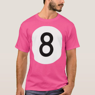 Camiseta Oito Bola Piscina Negra Numero Oito