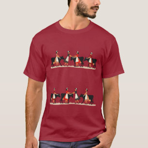 Camiseta Oito Criadas Ordenhando Estêncil Estilo 4