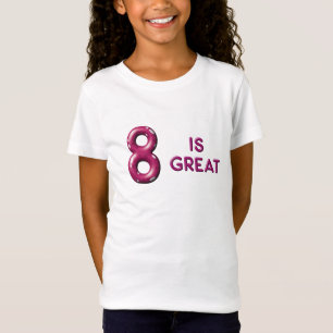 Camiseta Oito é Excelente Puffy Texto do Balão Aniversár