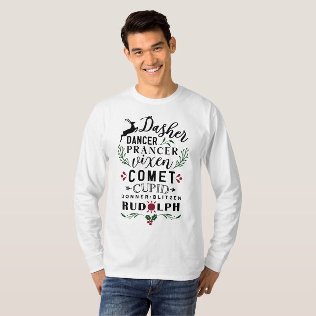Camiseta Oito Pequenas Reindeer (Frente Completa)