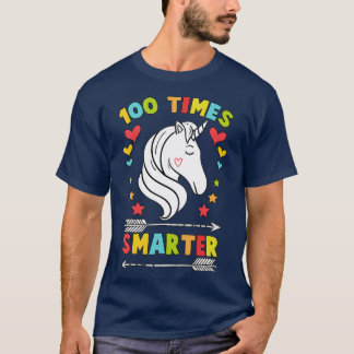 Camiseta Ok, 100 dias de dádiva de unicórnio fofo da escola