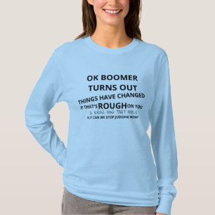 Camiseta OK Boomer Variação de Poema de Memória Longa Folha