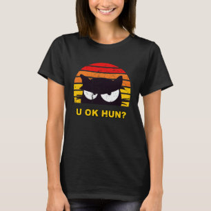 Camiseta OK, DIVERTIDO, OK Hun Memória, Retro Cat 1