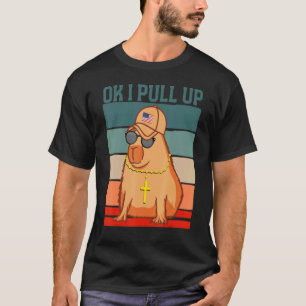 Camiseta Ok Eu Chego Com Capivara De Óculos E Corrente Dank
