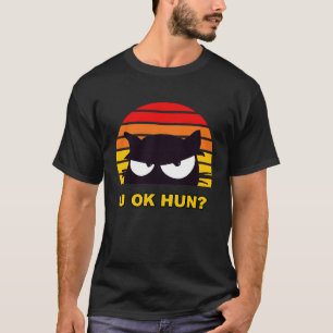 Camiseta OK, HUN, OK, Hun Memória, Gato Retroativo