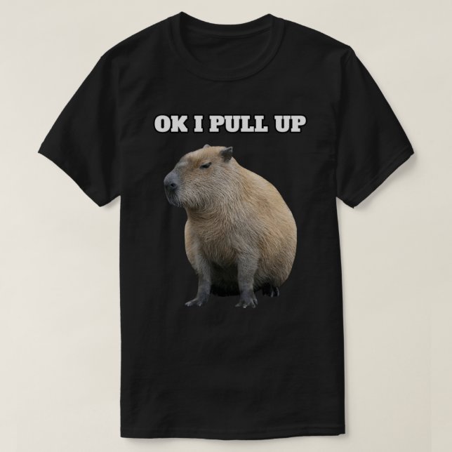 Camiseta Ok I Pull Up Capybara Essential T-Shirt.png (Frente do Design)