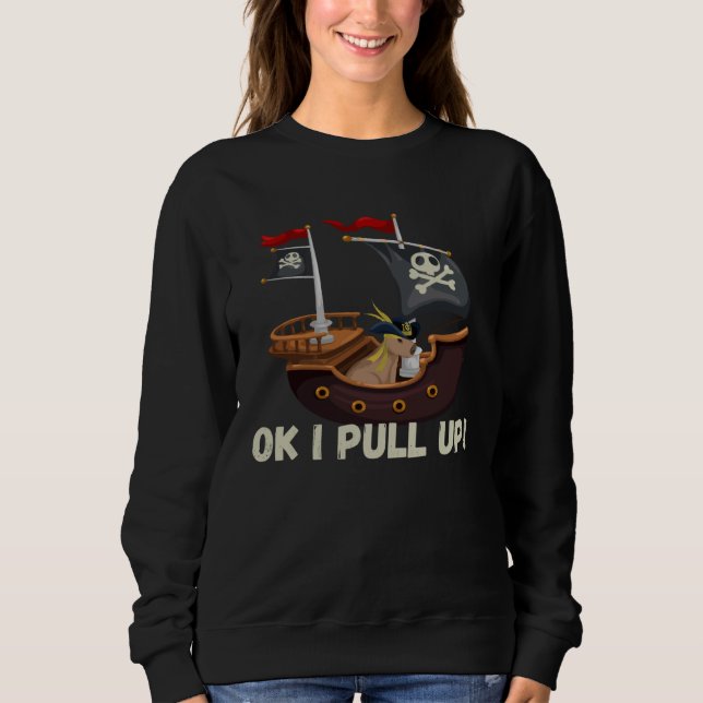 Camiseta Ok I Pull Up Capybara Pirate  Animal (Frente)