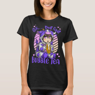 Camiseta Ok, Mas Primeira Bolha Chá Boba Chá Vaca Blue Kid